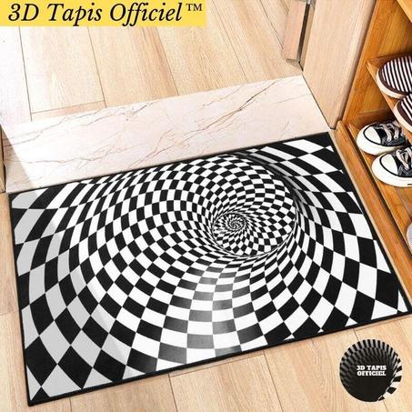 3D Tapis Officiel™-TR6, Tapis rectangle d'illusion spirale tourbillon 3D