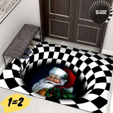 Tapis | décoration noel en vortex illusion 3D 1 acheté+1 offert