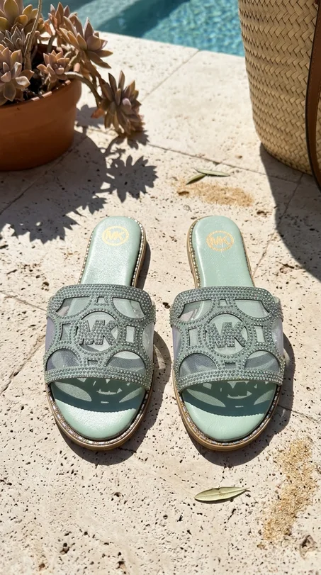 Sandales Plates Strass CasaChic