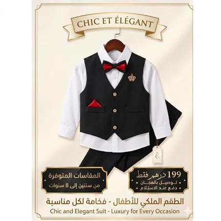 الطقم الملكي للأطفال - Chic et Élégant