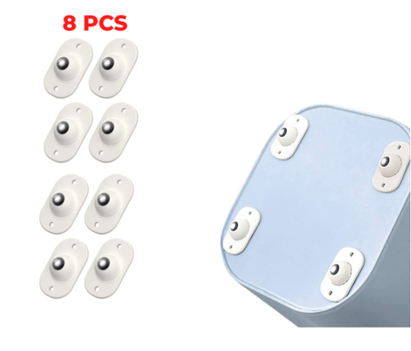 8 PIECES MINI ROUES À ROULETTES PIVOTANTES
