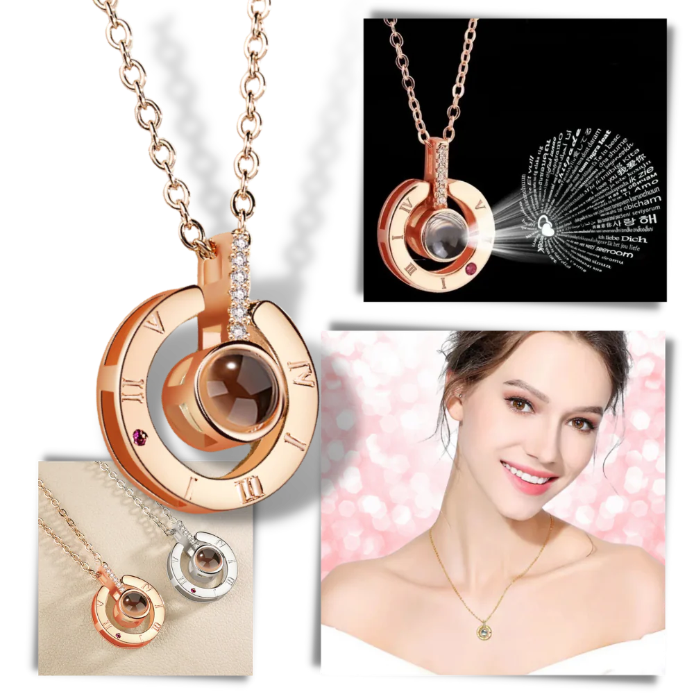 💖 قلادة “أحبك” بـ100 لغة — هدية تُرى بالنور، لا تُقال بالكلام