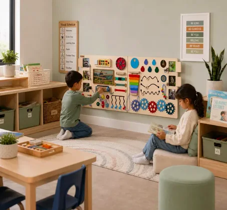 Panneau Mural Sensoriel Montessori XXL – Tableau d’Activités Éducatives pour Écoles, Crèches et Ergothérapie