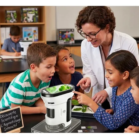 Microscope Numérique Portable HD pour Enfants - Écran LCD, Zoom 1000x & Éclairage LED