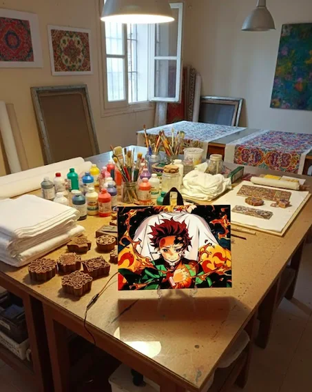 Tableau Lumineux Anime – Héros de Feu Édition Nuit