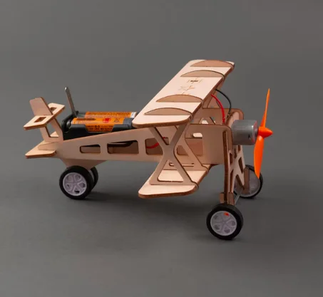 Kit Avion à Hélice DIY – Jouet STEM Éducatif en Bois à Construire et Personnaliser