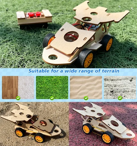 Kit STEM Solaire & Voitures Télécommandées –  avec Moteur Électrique pour Enfants