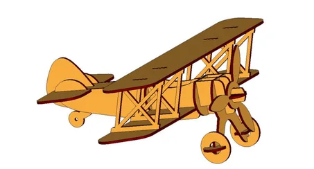 Model Plane 3D Laser Cutting Project