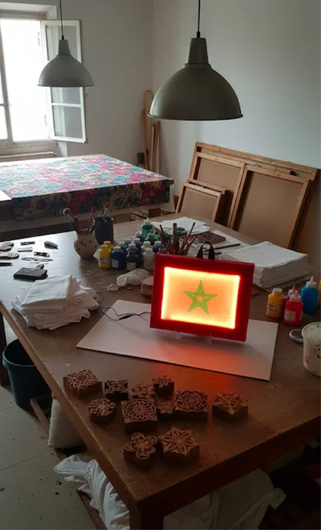 Tableau Lumineux Drapeau du Maroc – Élégance & Fierté Nationale