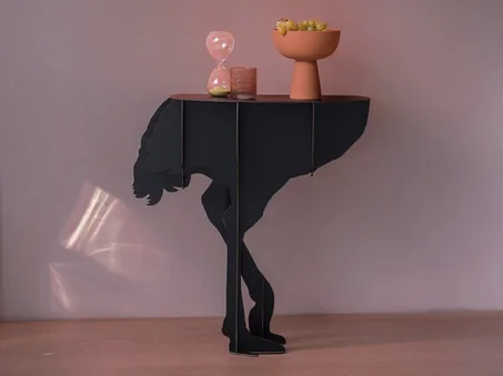 Laser Cut Ostrich Console Table Vector