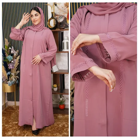 عباية إماراتية مطرزة بالفولار – فخامة وأناقة راقية