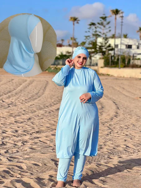 بوركيني نسائي 4 قطع بتصميم أنيق