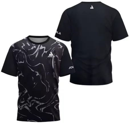 تيشيرت رياضي رجالي صيفي جديد لعام 2025، مطبوع عليه زهور، مناسب لتنس الطاولة والريشة الطائرة، سريع الجفاف، بأكمام قصيرة.