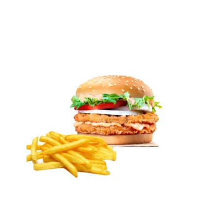 Double chicken + frites / دوبل شيكن
