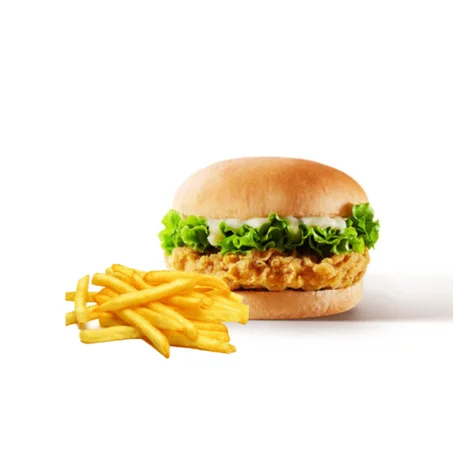 Chicken burger + frites /  شيكن