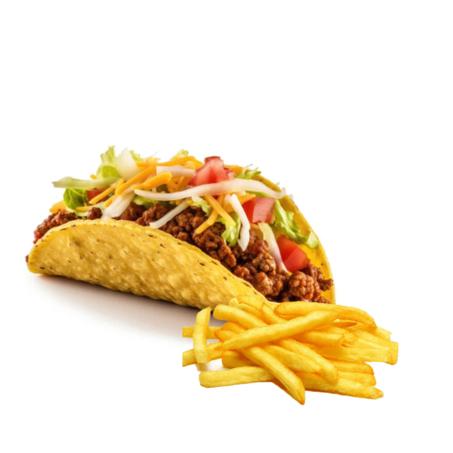 American taco + frites / تاكو امريكي + بطاطس مقلية