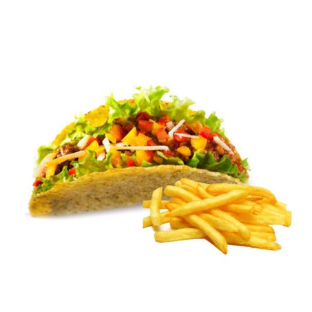 Thai tacos + frites /   تاكوس تايلاندي + بطاطس مقلسة