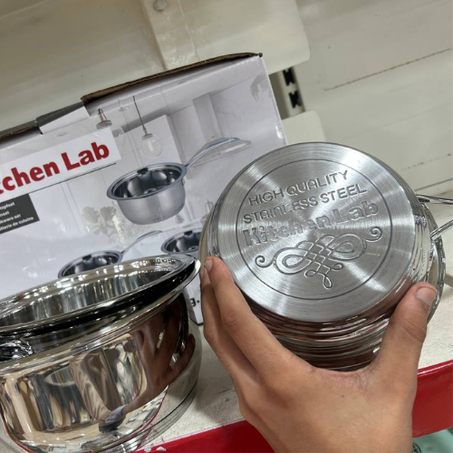 طقم كاسرولات اينوكس (3 قطع)