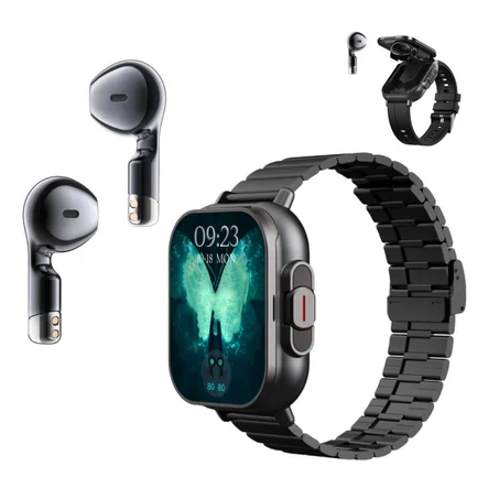 Montre connectée tendance TWS avec écouteurs 2 en 1 pour hommes