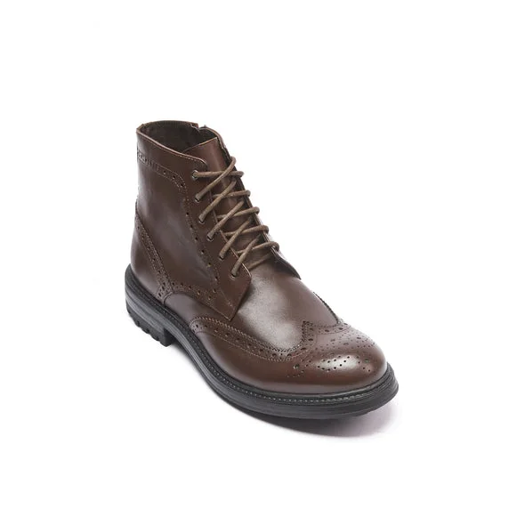 Bottines Chelsea Marron Foncé à Bout Brogue (Wingtip)