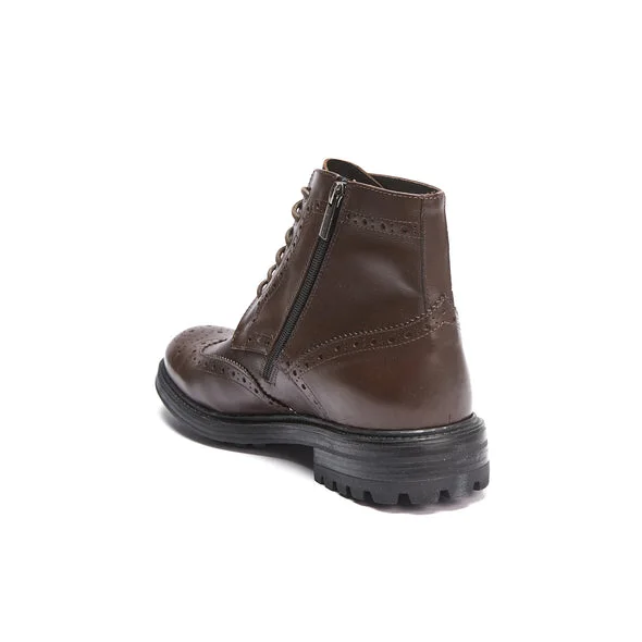 Bottines Chelsea Marron Foncé à Bout Brogue (Wingtip)