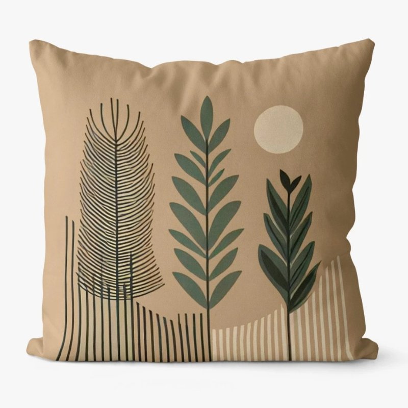 طقم كفر كوشن 4 قطع بيج و زيتي