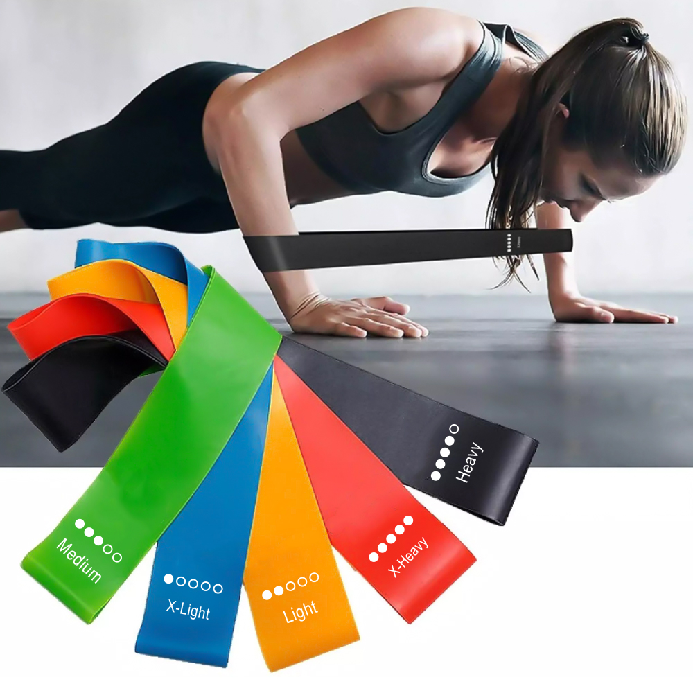 عجلة البطن الرياضية مع مجموعة أحزمة المقاومة