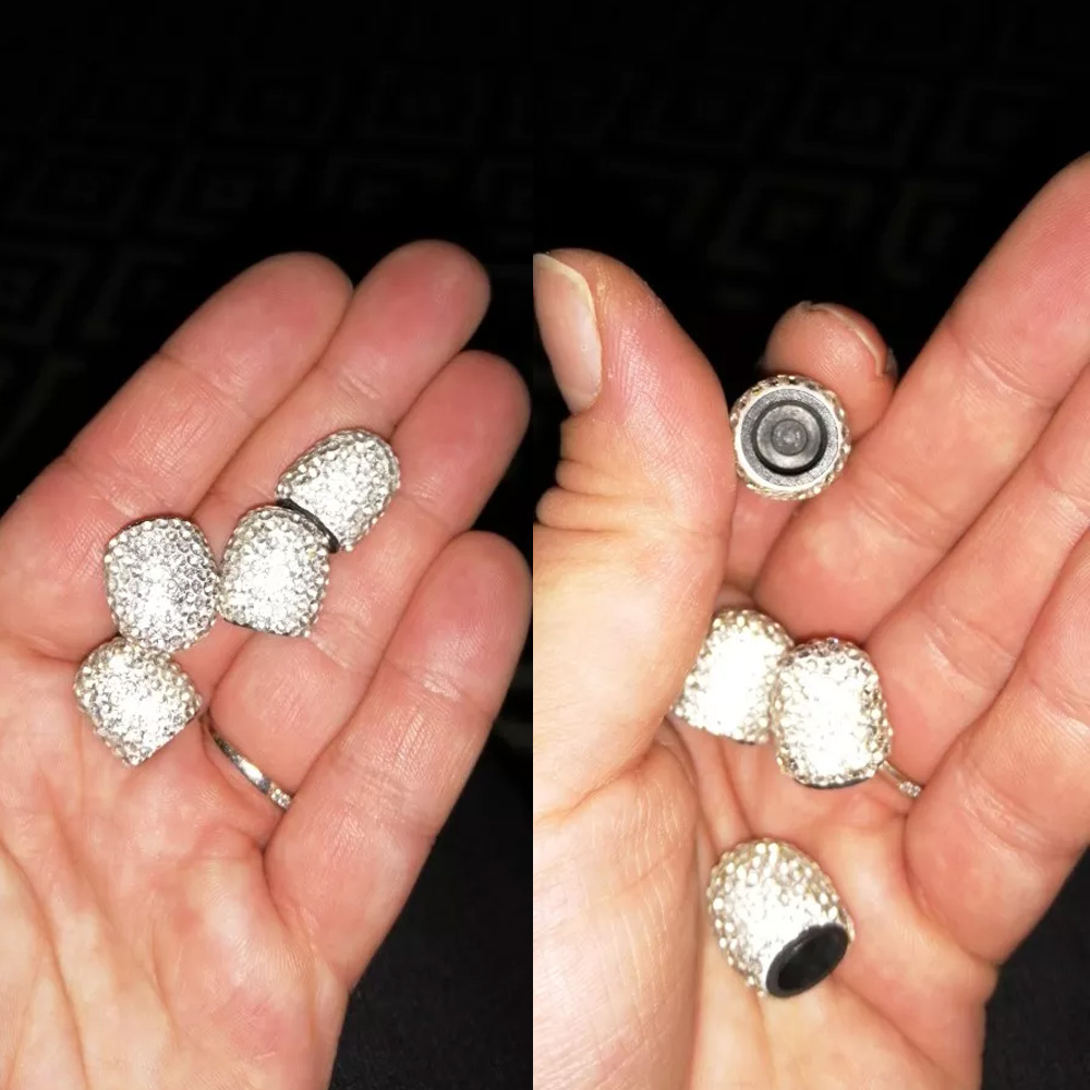 غطاء بلف إطارات السيارة كريستالات لامع