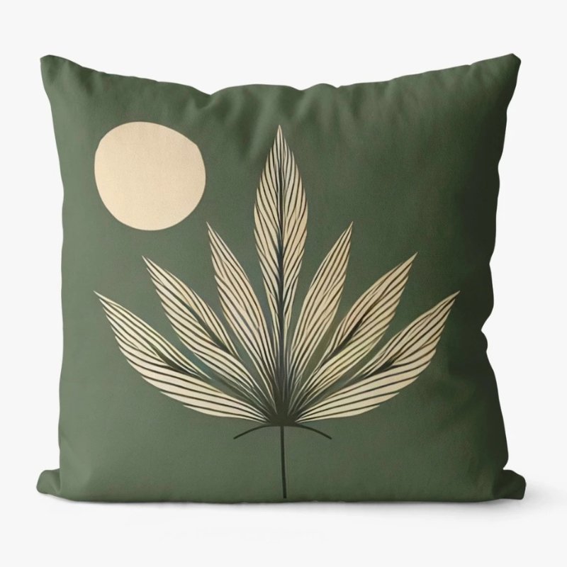 طقم كفر كوشن 4 قطع بيج و زيتي