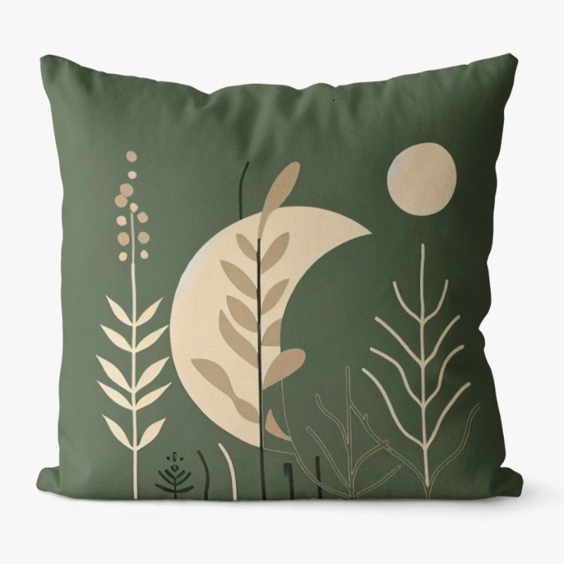 طقم كفر كوشن 4 قطع بيج و زيتي