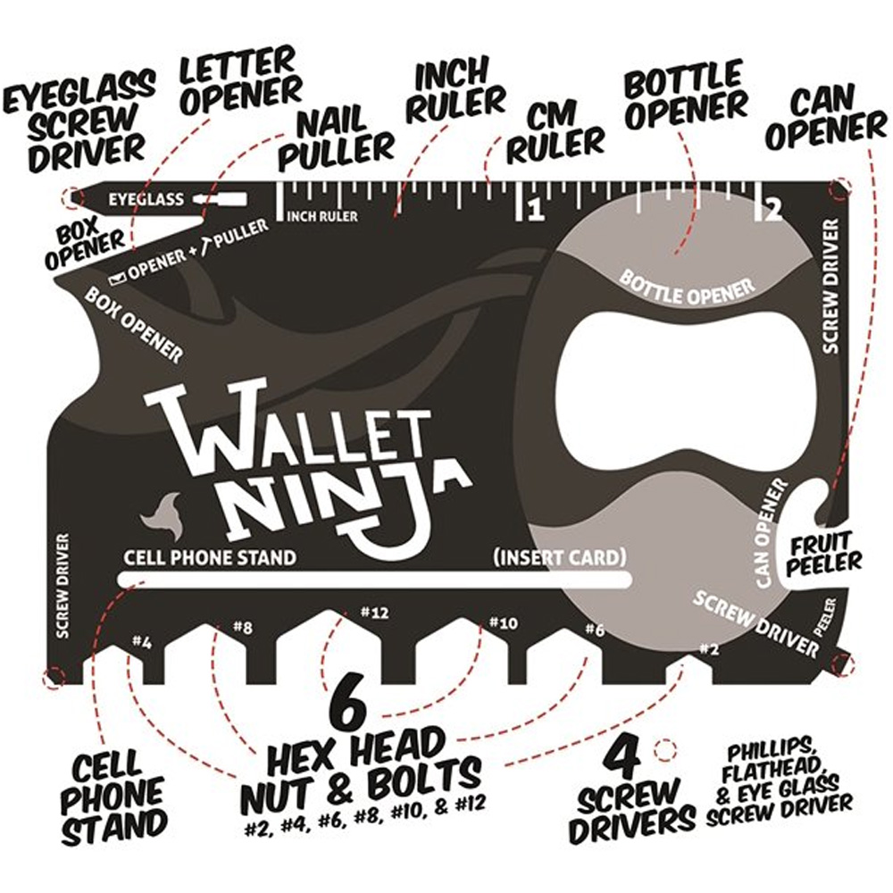 مالتي تولز النينجا على شكل كارت