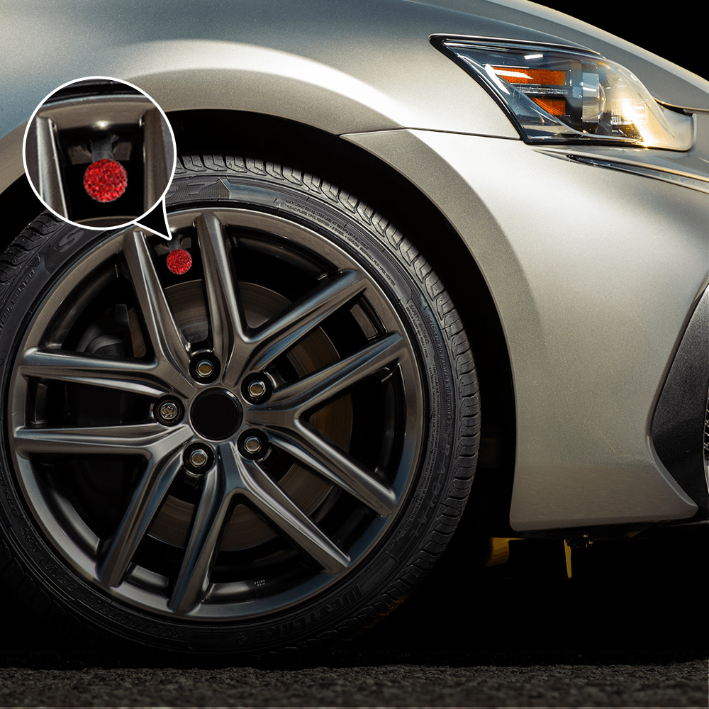 غطاء بلف إطارات السيارة كريستالات لامع