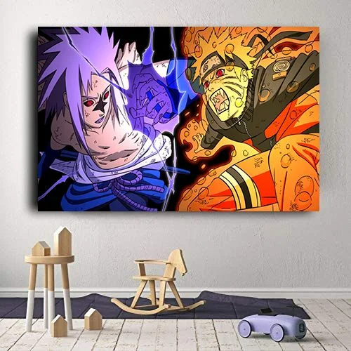 tableau Mural Décoratifs Anime-Naruto uzumaki sasuke uchiha