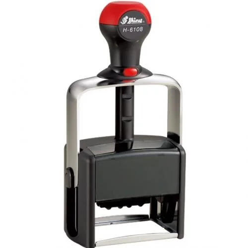 Shiny Cachet mécanique composé d'un dateur avec champ de texte H-6108