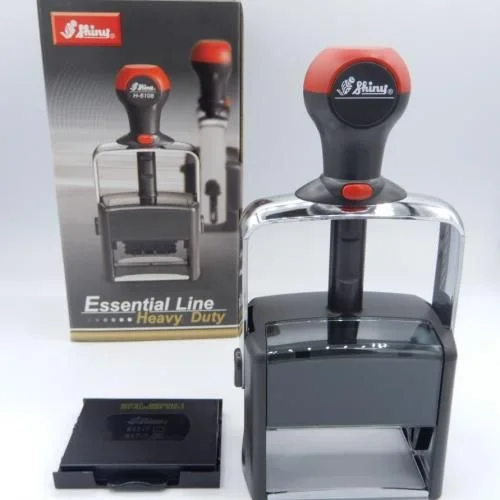 Shiny Cachet mécanique composé d'un dateur avec champ de texte H-6108