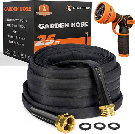 Giraffe Tools Garden Hose Lightweight Lay Flat Water Pipe Kink
