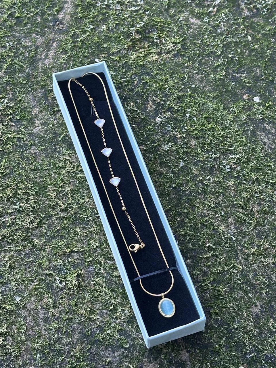 ✨ Pack de bijoux élégant couleur bleu ciel 💙