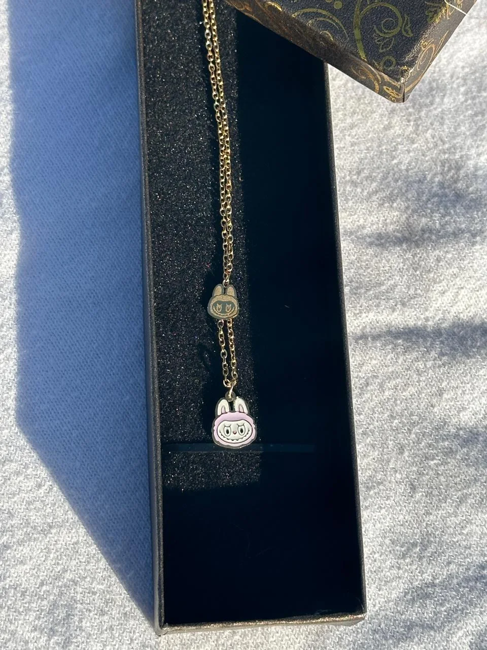 ✨ Collier Labubu –violet clair💜