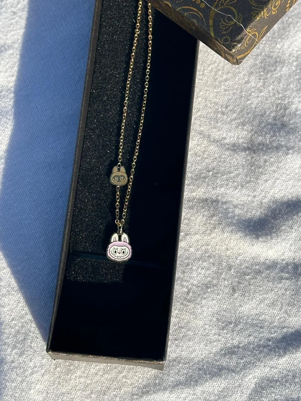 ✨ Collier Labubu –violet clair💜