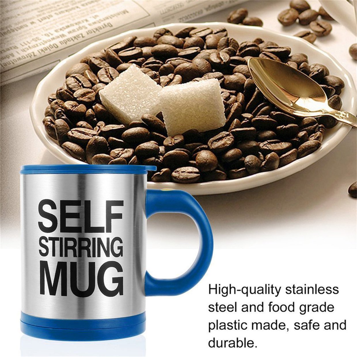 Mug Magique self stirring mug tas coffe