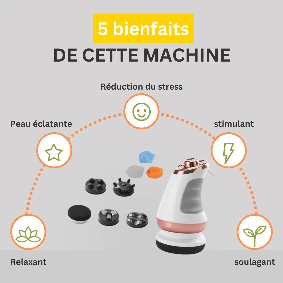 Masseur Vibrant Electrique Multifonctionnel 7 en 1