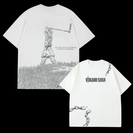 Thorfinn White/Black oversized t-shirt