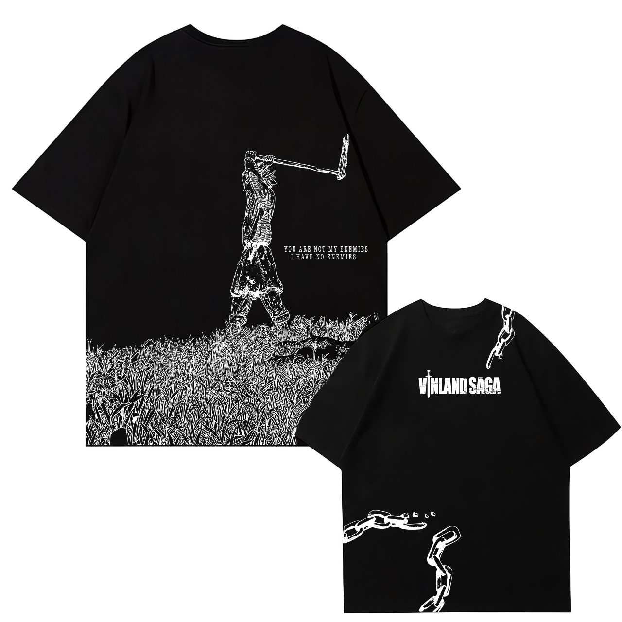 Thorfinn White/Black oversized t-shirt