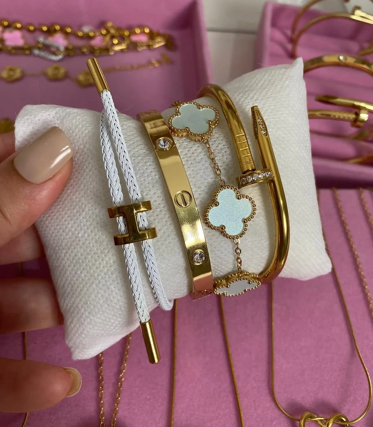 Ensemble de Bracelets de Luxe Esthétique