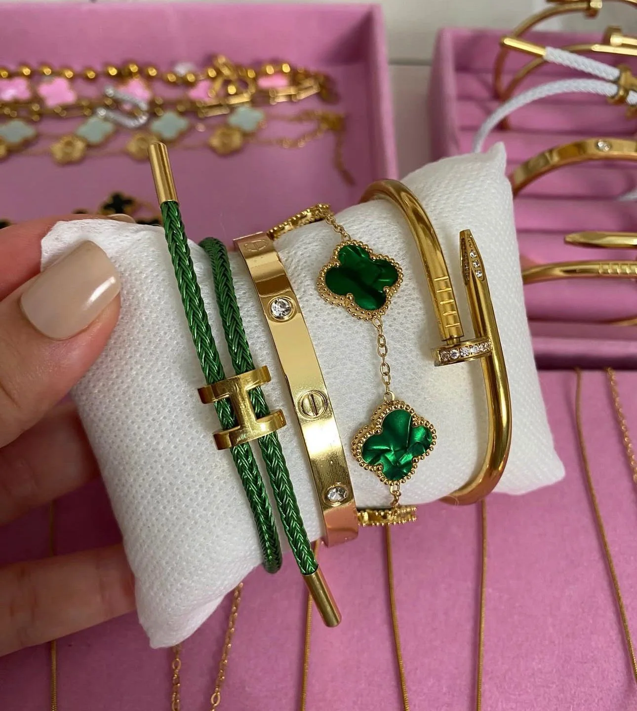 Ensemble de Bracelets de Luxe Esthétique