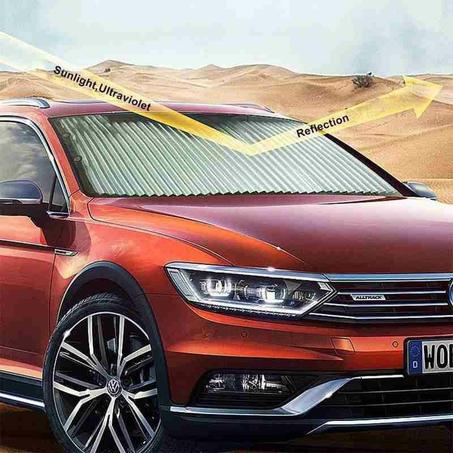 pare-soleil rétractable et pliable pour pare-brise de voiture