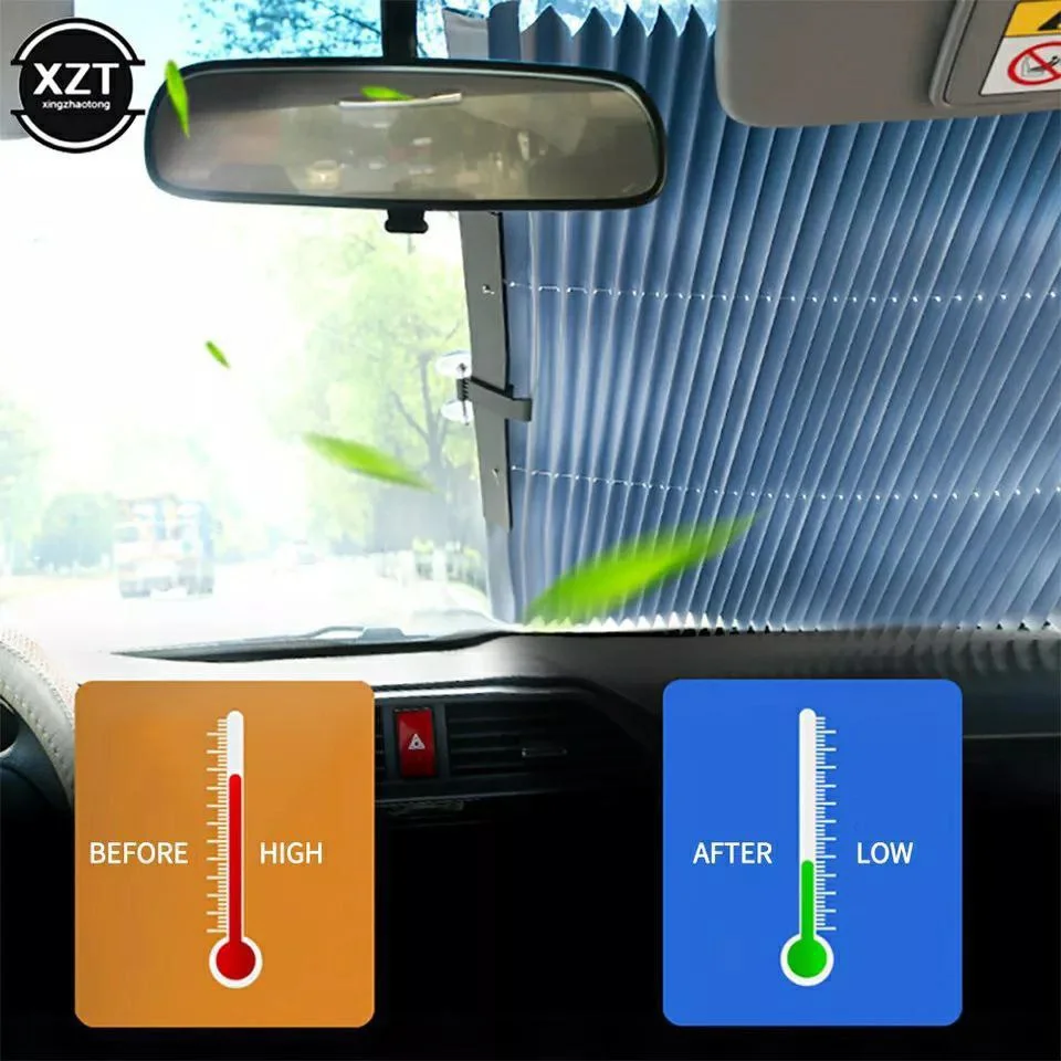 Pare-Soleil Rétractable Pour Pare-Brise Voiture - Protection UV Et Chaleur Automatique