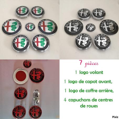 7 pièces logos alfaromeo en métale