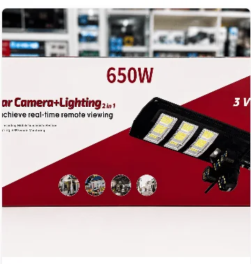 650W AI Solar Camera + Lighting 2-in-1 | 6K Ultra HD Outdoor Security Light