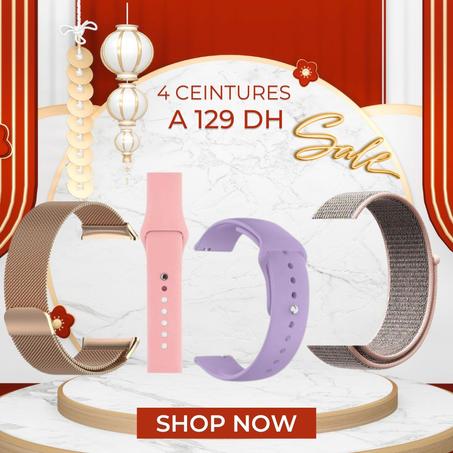 Pack 4 ceintures smartwatch